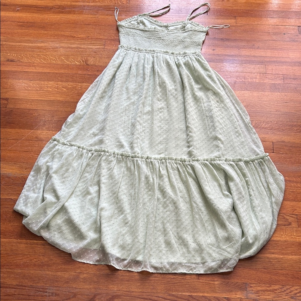 Patrons of Peace Light Green Midi Dress